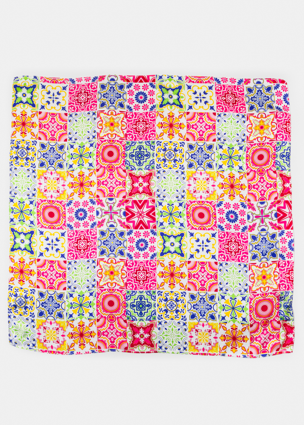 Spring Tiles Satin Scarf